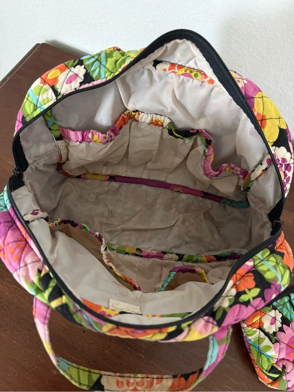 Vera Bradley quilted cosmetic